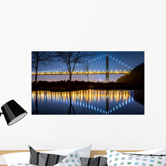 George Washington Bridge by night Wall Mural