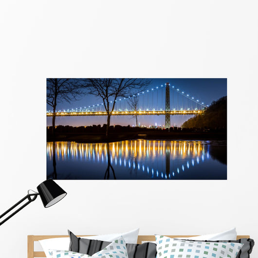George Washington Bridge by night Wall Mural