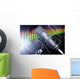 Equalizer Pegel mit Studio Mikrofon Wall Mural