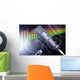 Equalizer Pegel mit Studio Mikrofon Wall Mural