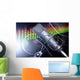 Equalizer Pegel mit Studio Mikrofon Wall Mural