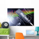 Equalizer Pegel mit Studio Mikrofon Wall Mural