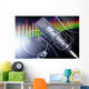 Equalizer Pegel mit Studio Mikrofon Wall Mural