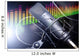 Equalizer Pegel mit Studio Mikrofon Wall Mural