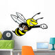 Bee Football Mascot Wall Decal