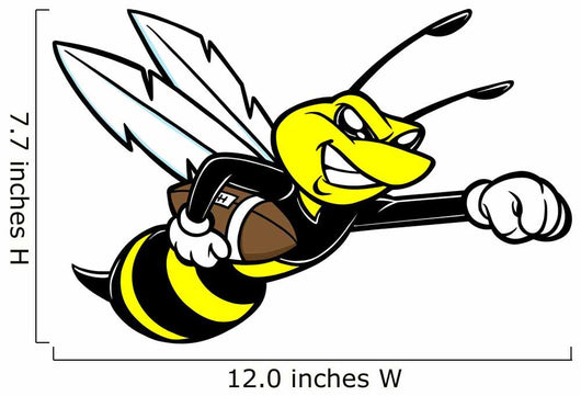Bee Football Mascot Wall Decal
