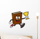 Bible School Mascot Running with Trophy Wall Decal
