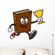 Bible School Mascot Running with Trophy Wall Decal