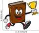 Bible School Mascot Running with Trophy Wall Decal