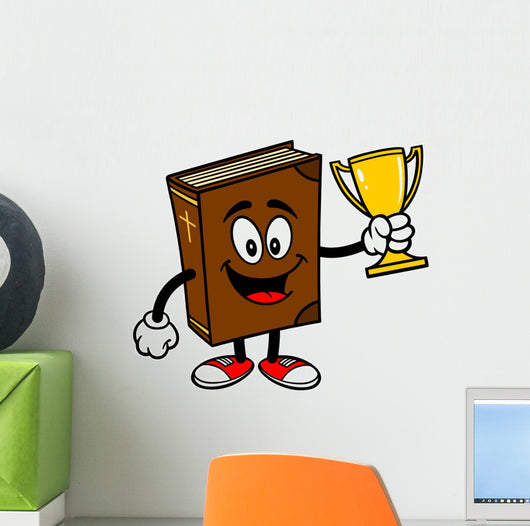 Bible School Mascot with Trophy Wall Decal