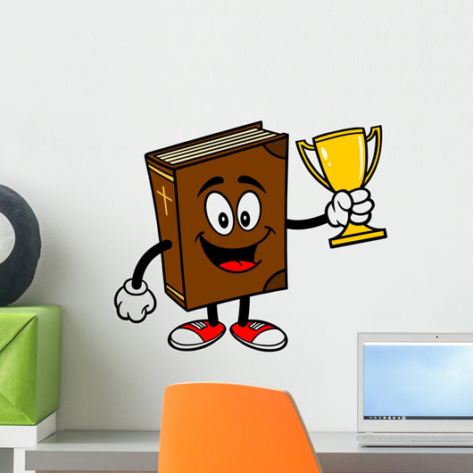 Bible School Mascot with Trophy Wall Decal