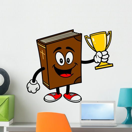 Bible School Mascot with Trophy Wall Decal