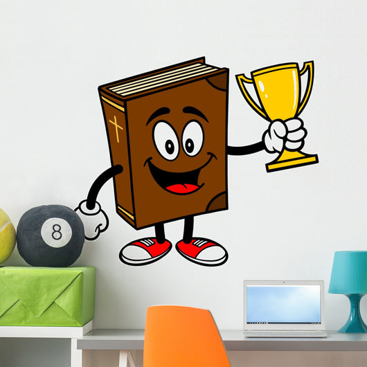 Bible School Mascot with Trophy Wall Decal