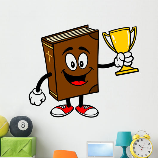 Bible School Mascot with Trophy Wall Decal