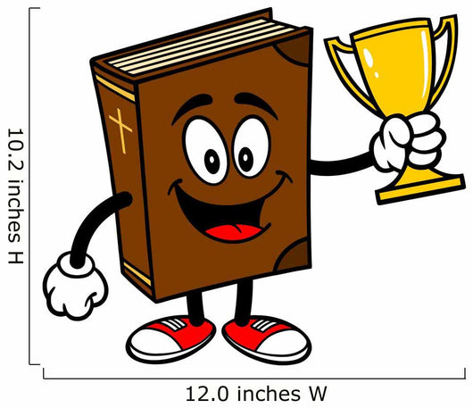Bible School Mascot with Trophy Wall Decal