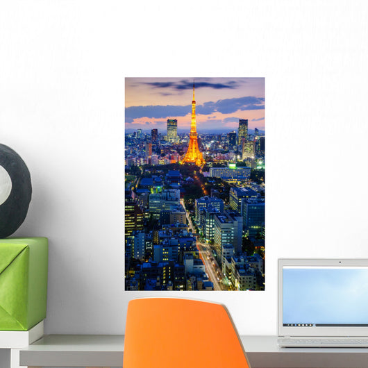 Tokyo city at night, Japan Wall Mural