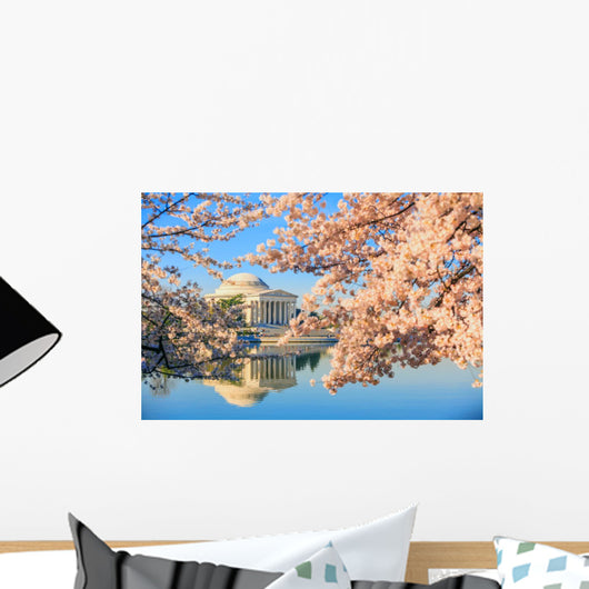 Jefferson Memorial during Cherry Blossom Season Wall Decal