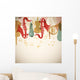 Musical instrument with musical notes. Wall Mural