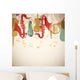Musical instrument with musical notes. Wall Mural