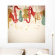 Musical instrument with musical notes. Wall Mural