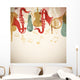 Musical instrument with musical notes. Wall Mural