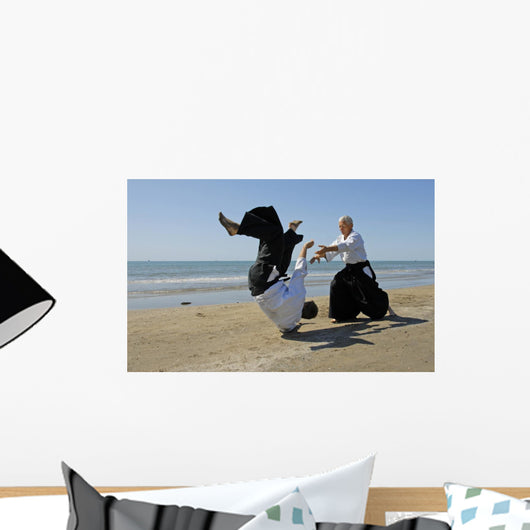 Aikido on the beach Wall Mural