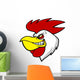 Rooster Mascot Head Wall Decal
