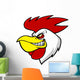 Rooster Mascot Head Wall Decal
