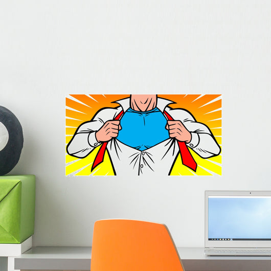Superhero Chest Wall Mural