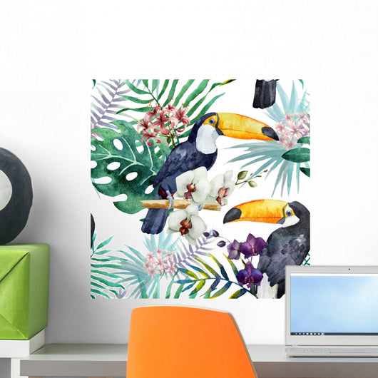 Tropical Jungle Toucan Wall Mural