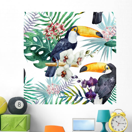 Tropical Jungle Toucan Wall Mural