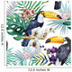 Tropical Jungle Toucan Wall Mural