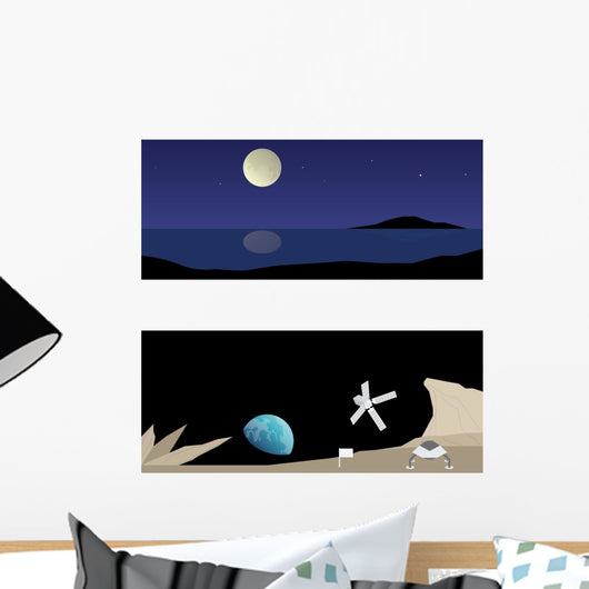 Mission Moon Landscape Wall Decal