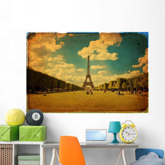 Eiffel Tower Paris Vintage Wall Decal