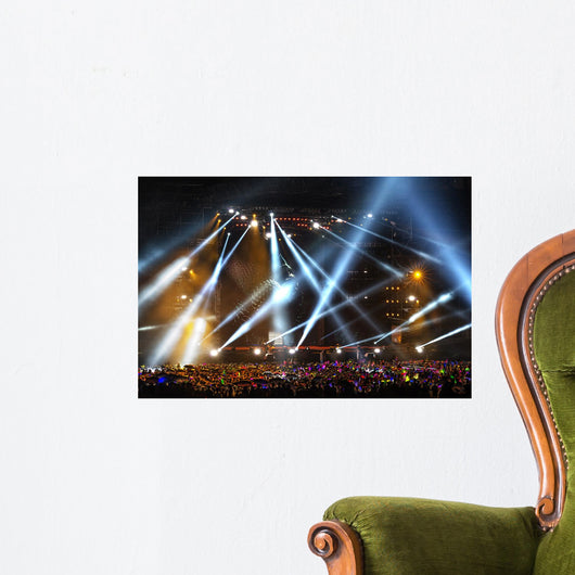 Stage Spotlight with Laser rays Wall Mural