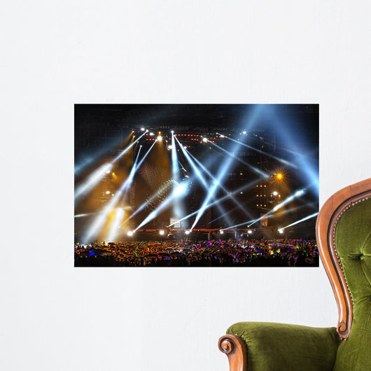 Stage Spotlight with Laser rays Wall Mural