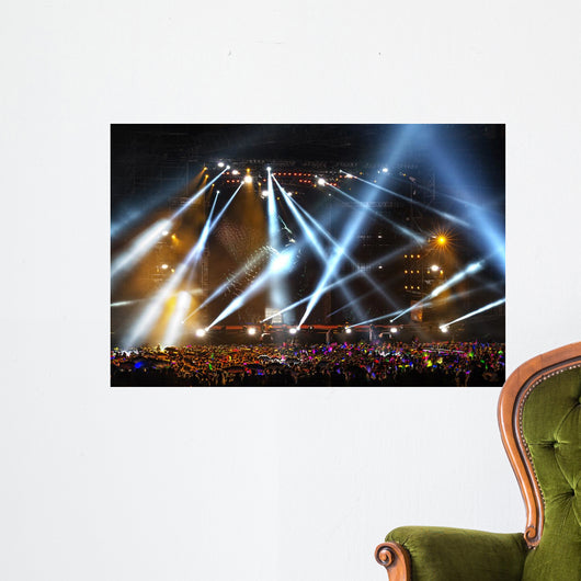 Stage Spotlight with Laser rays Wall Mural