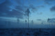 Deforested area at twilight, clouds in the sky Wall Decal