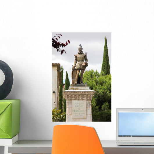 Statue Miguel Cervantes Author Wall Decal