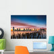 Jersey City skyline at sunset Wall Decal