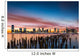 Jersey City skyline at sunset Wall Decal