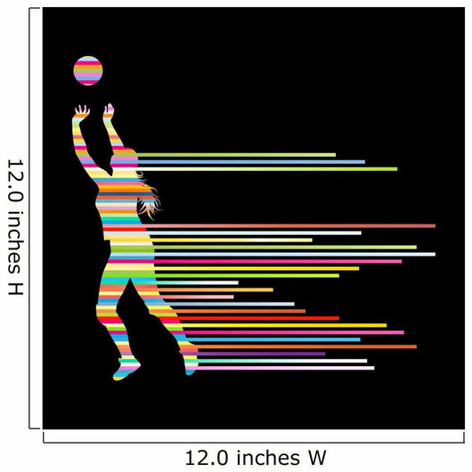 Volleyball woman player vector background Wall Decal