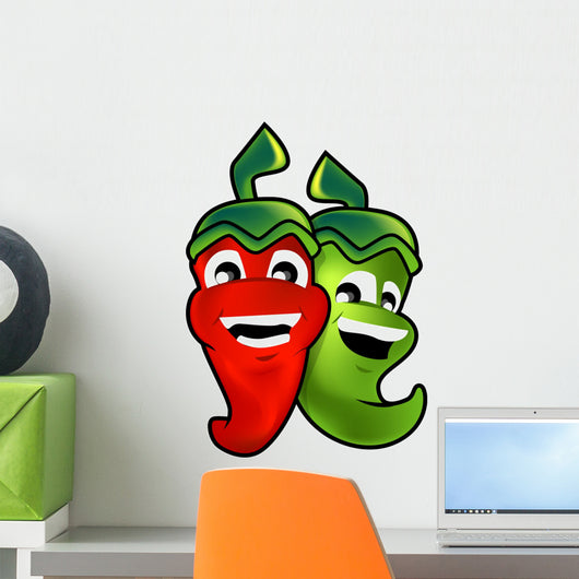 red and green chili Wall Decal