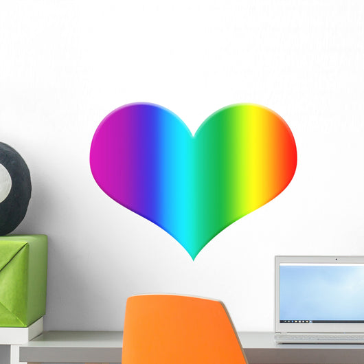 Rainbow Heart Wall Decal