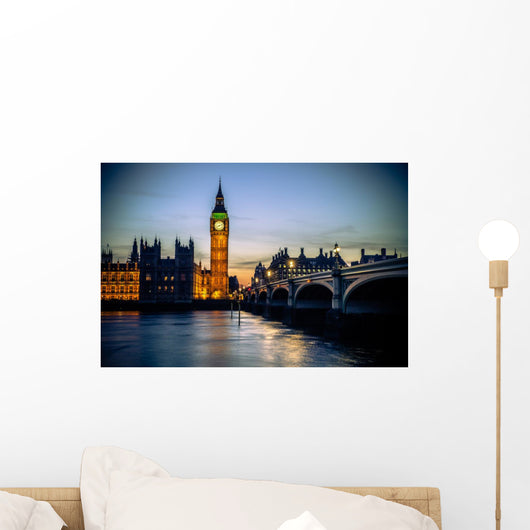 Big Ben and Houses of parliament at dusk, London, UK Wall Decal