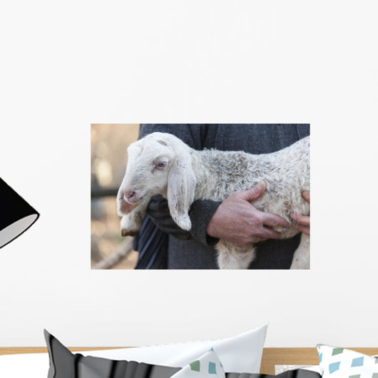 Lamb with Shepherd Wall Decal