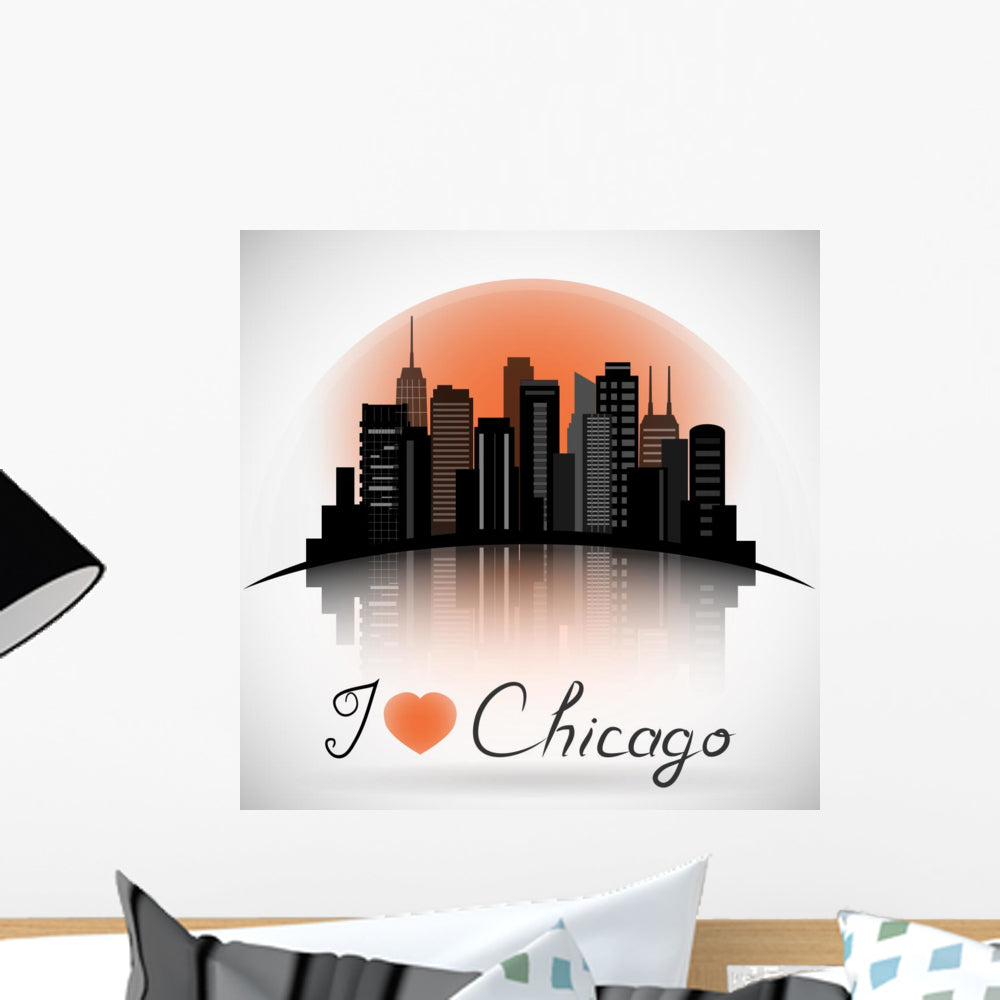 Chicago Illinois City Skyline Silhouette. Typographic Design Wall Decal - WallMonkeys.com – Wallmonkeys chicago-illinois-city-skyline-silhouette-typographic-design-wall-decal-wallmonkeys-com-wallmonkeys