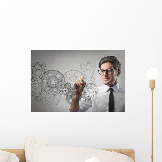 Gears and ideas Wall Decal