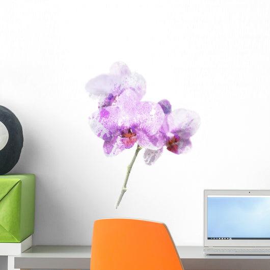 Purple Orchid Flower Wall Decal