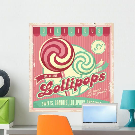 Retro Poster Design for Wall Decal